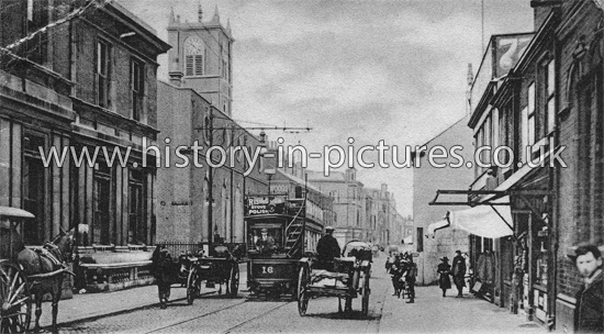 The Parish Church and Church Street, St Helens, Lancashire. c.1903